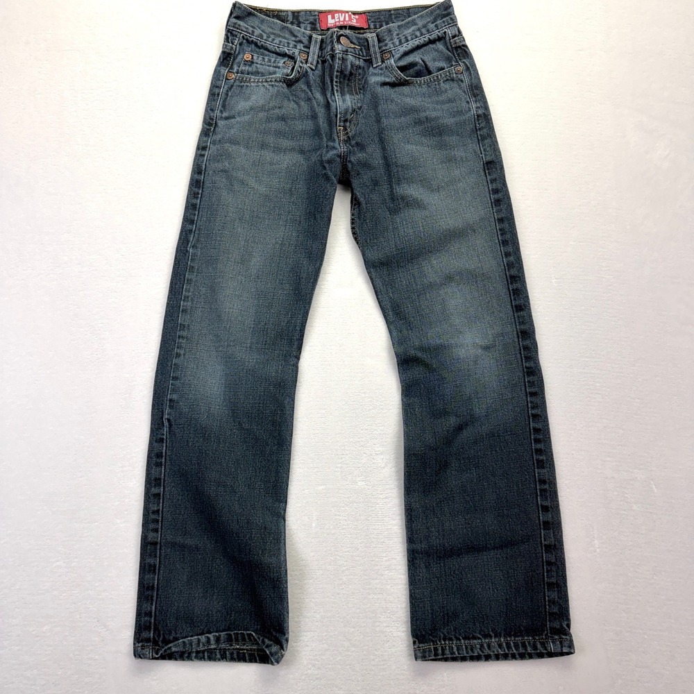 Levis 514 Slim Straight Jeans Dark‎ Wash Denim Youth 27x27 Size 14 Regular